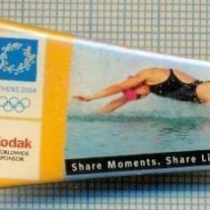104 INSIGNA -OLIMPICA, ATENA 2004 -KODAK sponsor olimpic -proba de inot -starea care se vede