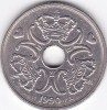 Moneda Danemarca 5 Kroner 1990 - KM#869.1 VF, Europa