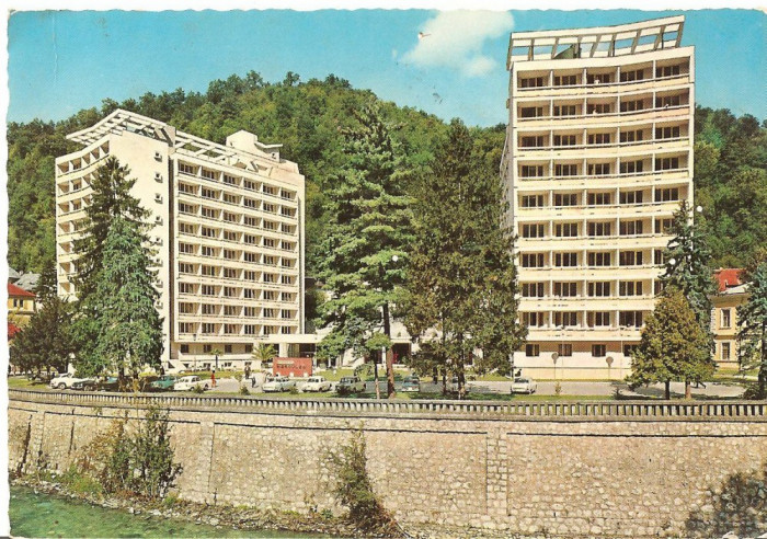 CPI (B1288) BAILE HERCULANE, HOTEL HERCULANE, OFICIUL NATIONAL DE TURISM ROMANIA, CIRCULATA, 13.8.71, STAMPILE