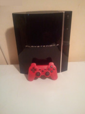 Consola playstation 3 fat 80 de gb + controaller rosu si fifa street 4 foto