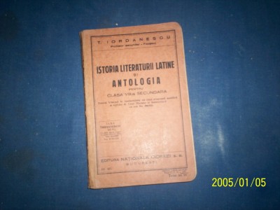 ISTORIA LITERATURII LATINE SI ANTOLOGIE PTR CLS VIII foto