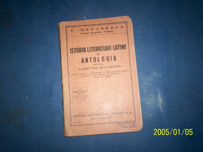 ISTORIA LITERATURII LATINE SI ANTOLOGIE PTR CLS VIII