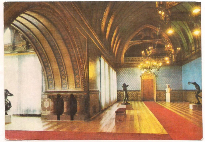 carte postala(ilustrata)-IASI-Interior din Palatul Culturii