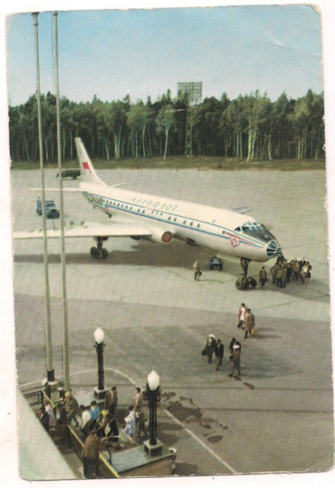 carte postala(aerofilie)- RUSIA-TUPOLEV-TU 104