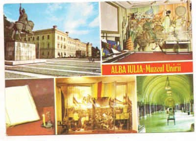 carte postala(ilustrata)-ALBA IULIA-Muzeul Unirii (interior) foto