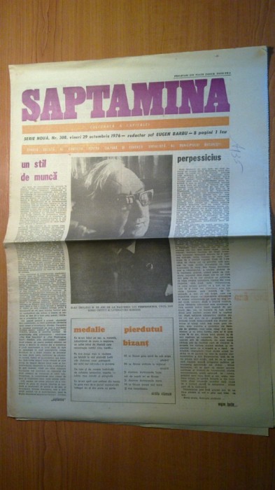 ziarul saptamana 29 octombrie 1976