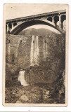Carte postala(ilustrata)-VALEA PRAHOVEI-Pod si cadere de apa-1938, Necirculata, Fotografie