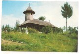 carte postala(ilustrata)-DIMBOVITA # CINDESTI VALE-Biserica de lemn