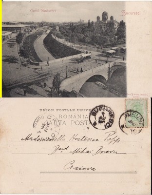 Bucuresti - Cheiul Dambovitei- Tramvai cu cai- clasica foto