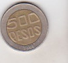 Bnk mnd Columbia 500 pesos 2006 , bimetal, America Centrala si de Sud