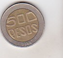 bnk mnd Columbia 500 pesos 2006 , bimetal foto