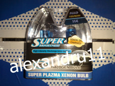 Bec Halogen SMD xenon auto H4 100-90W&amp;amp;nbsp;&amp;amp;nbsp;Tuning auto Pret bec 8 lei foto