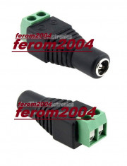 Adaptor mufa DC 5.5 x 2.1 mm MAMA - UTP - FEMALE - CCTV, conector pentru camere de supraveghere, benzi leduri si multe altele foto
