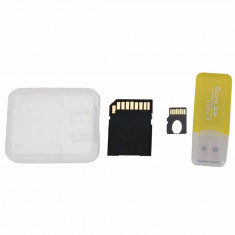 8GB Micro SD SDHC TF, C6 Memory Card+ Adaptor + USB Reader foto