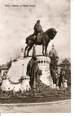 CPI (B1174) CLUJ, STATUIA LUI MATEI CORVIN, EDITURA MERIDIANE, NECIRCULATA, RPR foto