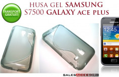 HUSA SAMSUNG GALAXY ACE PLUS S7500 SILICON GEL TPU S-LINE GRI - TRANSPORT GRATUIT foto