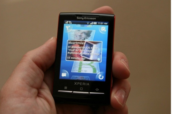 vand sony ericsson x peria x 10 mini