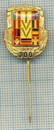 273 INSIGNA - IVV 200 -Event Participation Awards Pin (drumetie, turism montan ?) -starea care se vede