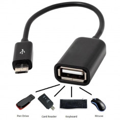 CABLU TABLETA ALLVIEW OTG ON THE GO Permite conectarea dispozitivelor compatibile cu conector USB ADAPTOR MICROUSB-USB mouse tastatura stick etc foto