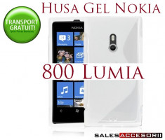 HUSA NOKIA LUMIA 800 SILICON GEL TPU S-LINE ALBA - TRANSPORT GRATUIT! foto