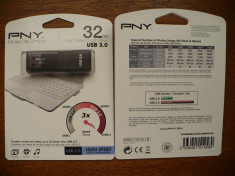 Flash Drive PNY Attache, 32GB, Negru USB3.0 sigilate foto