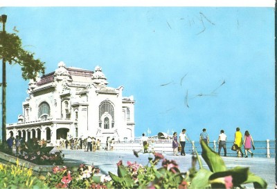 CPI (B1531) CONSTANTA, RESTAURANTUL CAZINO, EDITURA MERIDIANE, CIRCULATA 14.7.74, STAMPILE, TIMBRU foto