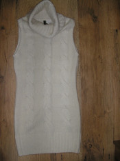 Pulover/rochie tricotata ivoire superba H&amp;amp;M Sz.S foto