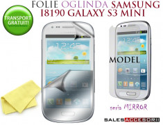 FOLIE OGLINDA SAMSUNG GALAXY S3 MINI I8190 PROTECTIE ECRAN (SET DE 1 BUC) - TRANSPORT GRATUIT POSTA RO! foto