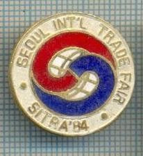 441 INSIGNA -SEOUL INT&amp;#039;L TRADE FAIR -SITRA &amp;#039;84 -KOREA DE SUD -starea care se vede foto