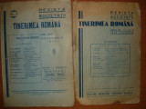 Revista Societatii Tinerimea Romana - 2 numere, ianuarie si decembrie 1930