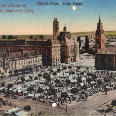 Carte postala CP BH001 Oradea Mare - Piata Unirii 1917 - necirculata