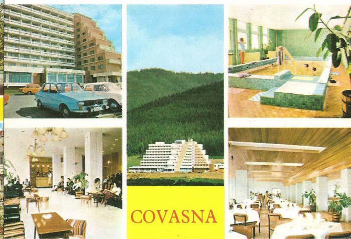 CPI (B1600) COVASNA STATIUNEA BALNEARA, MOZAIC, UGSR, CIRCULATA 26.4.79, STAMPILA, TIMBRU