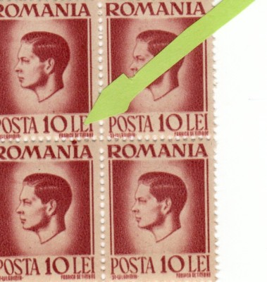 TIMBRE REGELE MIHAI 1945 10 LEI EROARE foto