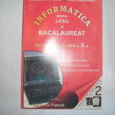 INFORMATICA PENTRU LICEU SI BACALAUREAT G.D. Mateescu , 2001 RF5/4