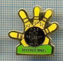 608 INSIGNA -A.C.S. PEUGEOT -OIL ON - BOWLING - SPORTIVA - interesanta -starea care se vede