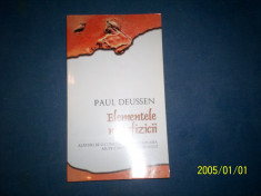 ELEMENTELE METAFIZICII-PAUL DEUSSEN foto