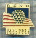 597 INSIGNA -RENO NBS 1995 -(1995 NBS, Reno, Nevada, SUA) - BOWLING - SPORTIVA - interesanta -starea care se vede