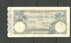 BANCNOTA 100.000 LEI - 21 octombrie 1946 ( serie 0145691) VF foto
