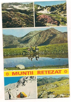 carte postala(ilustrata)-MUNTII RETEZAT-colaj foto