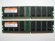 KIT Dual Channel 2 x 256mb=512mb DDR1 Hynix CL3 400 PC3200 |K56667| foto