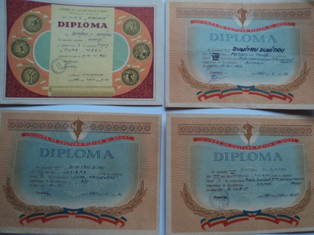 Lot diplome sportive anii `60