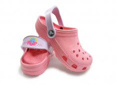 CROCS ORIGINALI papuci - sandale clogs noi copii, cu eticheta - model cayman culoare pink marime M1 W3 (33.5) foto