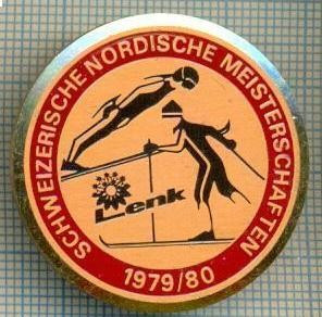 631 INSIGNA -SKI -SCHWEIZERISCHE NORDISCHE -MEISTERSCHAFTEN 1979/80 -starea care se vede foto