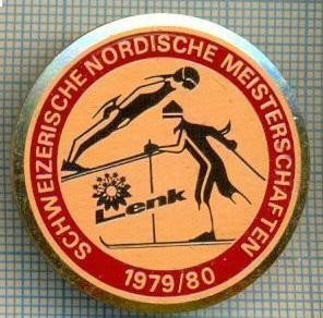 631 INSIGNA -SKI -SCHWEIZERISCHE NORDISCHE -MEISTERSCHAFTEN 1979/80 -starea care se vede