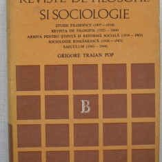 Grigore Traian Pop Reviste de Filosofie si Sociologie aparute intre 1897 - 1944