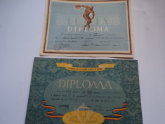 lot 2 diplome sportive - popice 1959 si 1961 foto