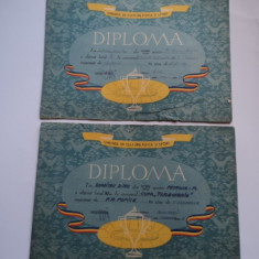 Lot 2 diplome concurs popice 1961