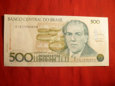 Bancnota 500 Cruzados Brazilia , cal.NC foto