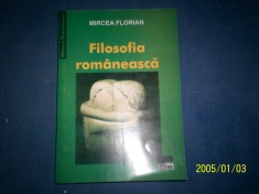 FILOSOFIA ROMANEASCA-MIRCEA FLORIAN