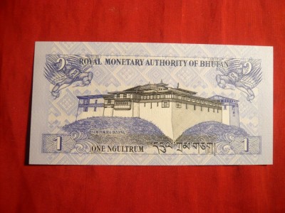 Bancnota 1 Ngultrum Bhutan 2006 ,cal.NC foto